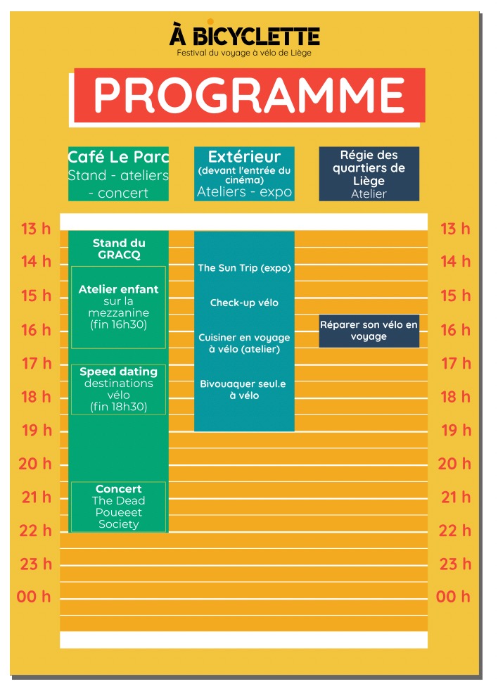 Programme Festival du Voyage à Vélo 1