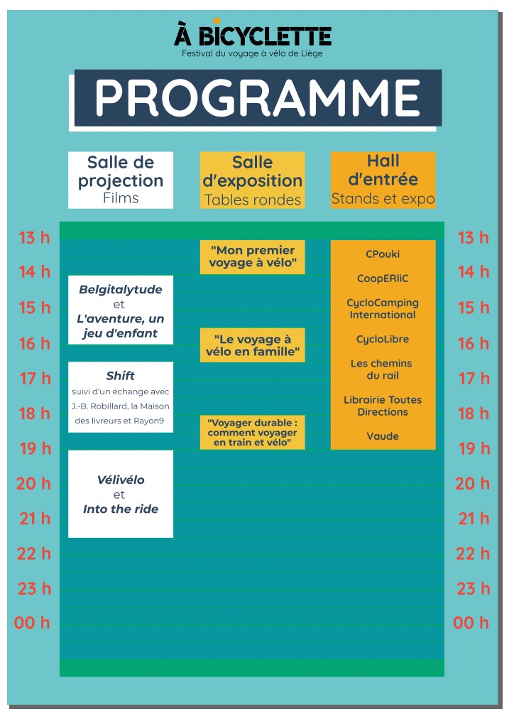 Programme Festival du Voyage à Vélo 2